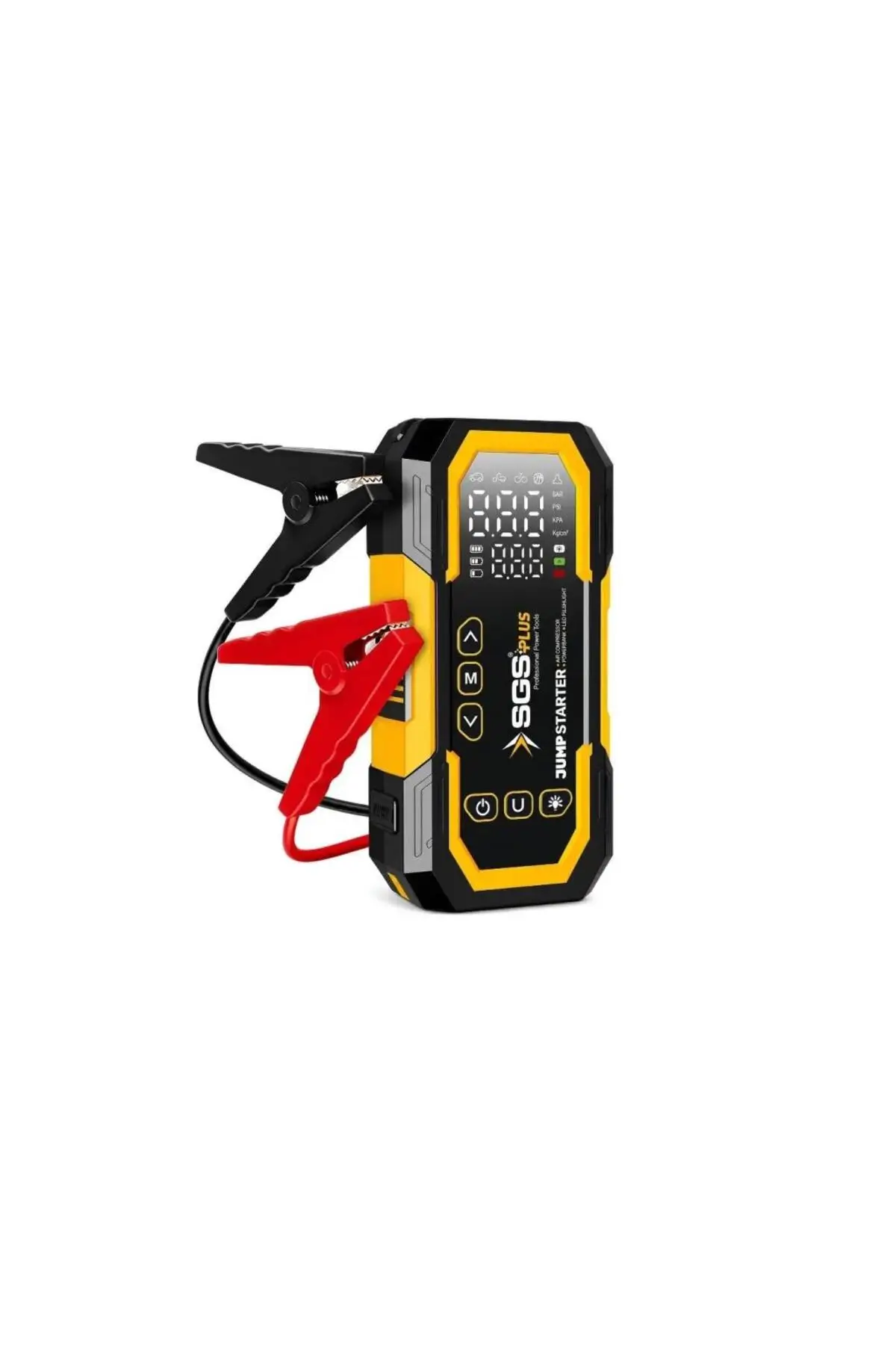 SGS5399 12000 mAh 4'ü 1 Arada Şarjlı Akü Takviye Cihazı Hava Kompresörü ve Powerbank