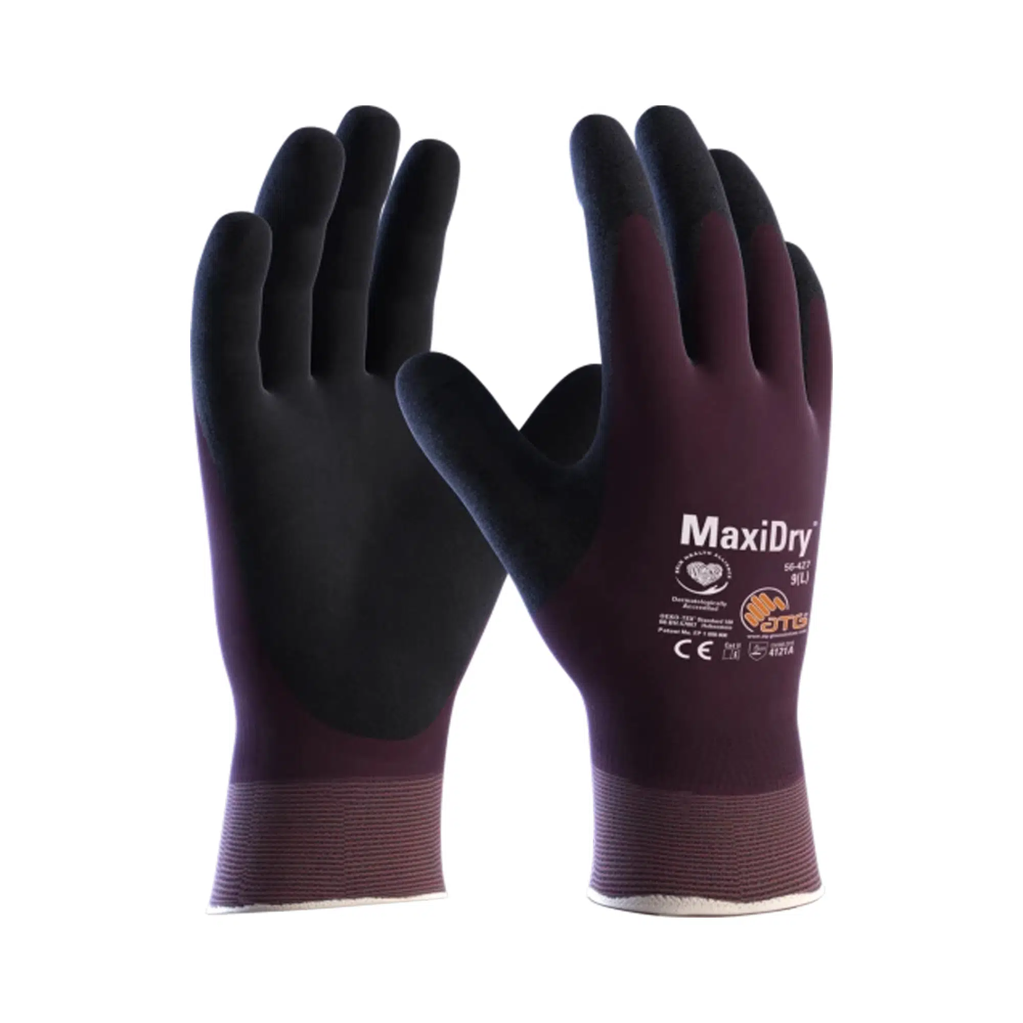 ATG MaxiDry® 56-427 Tam Kaplama Örgü Bilek Yağ ve Sıvı Geçirmez İş Eldiveni Takımı No:8