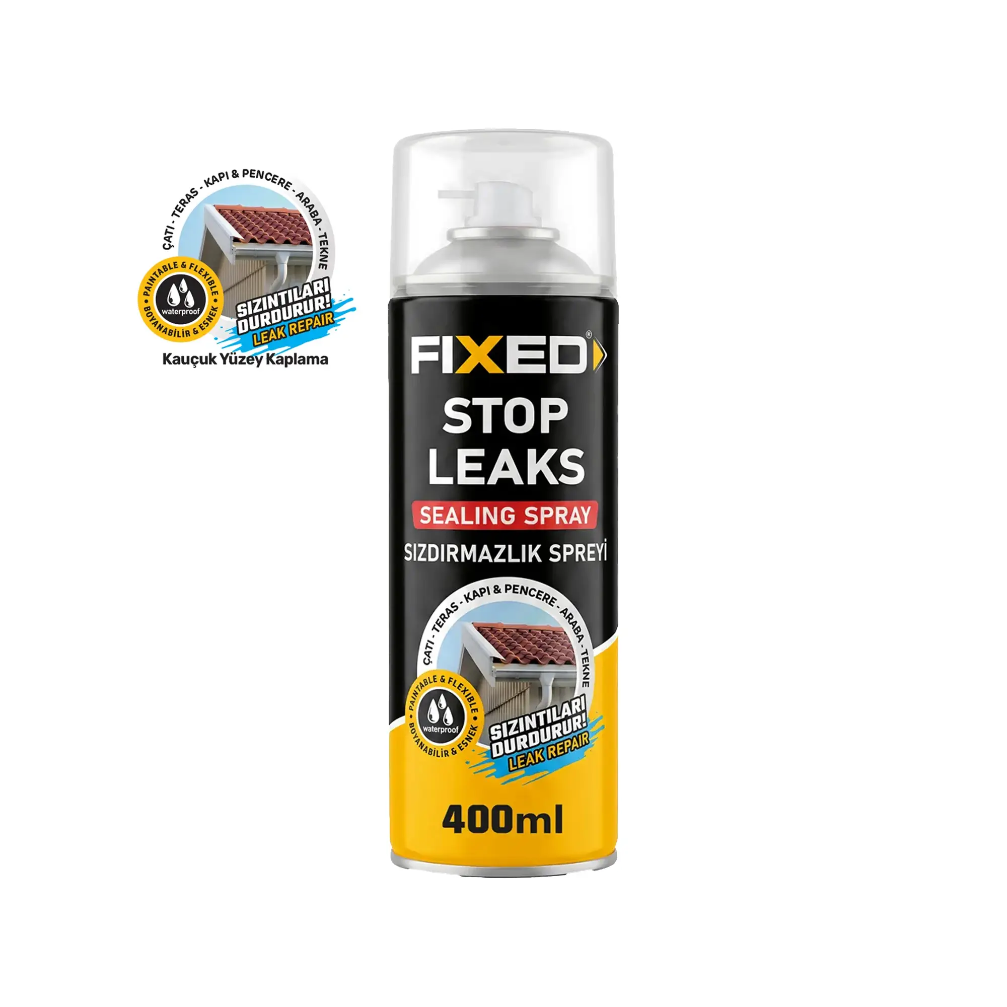 Fixed Stop Leaks Kauçuk Yüzey Kaplama Sızdırmazlık Spreyi 400 ml
