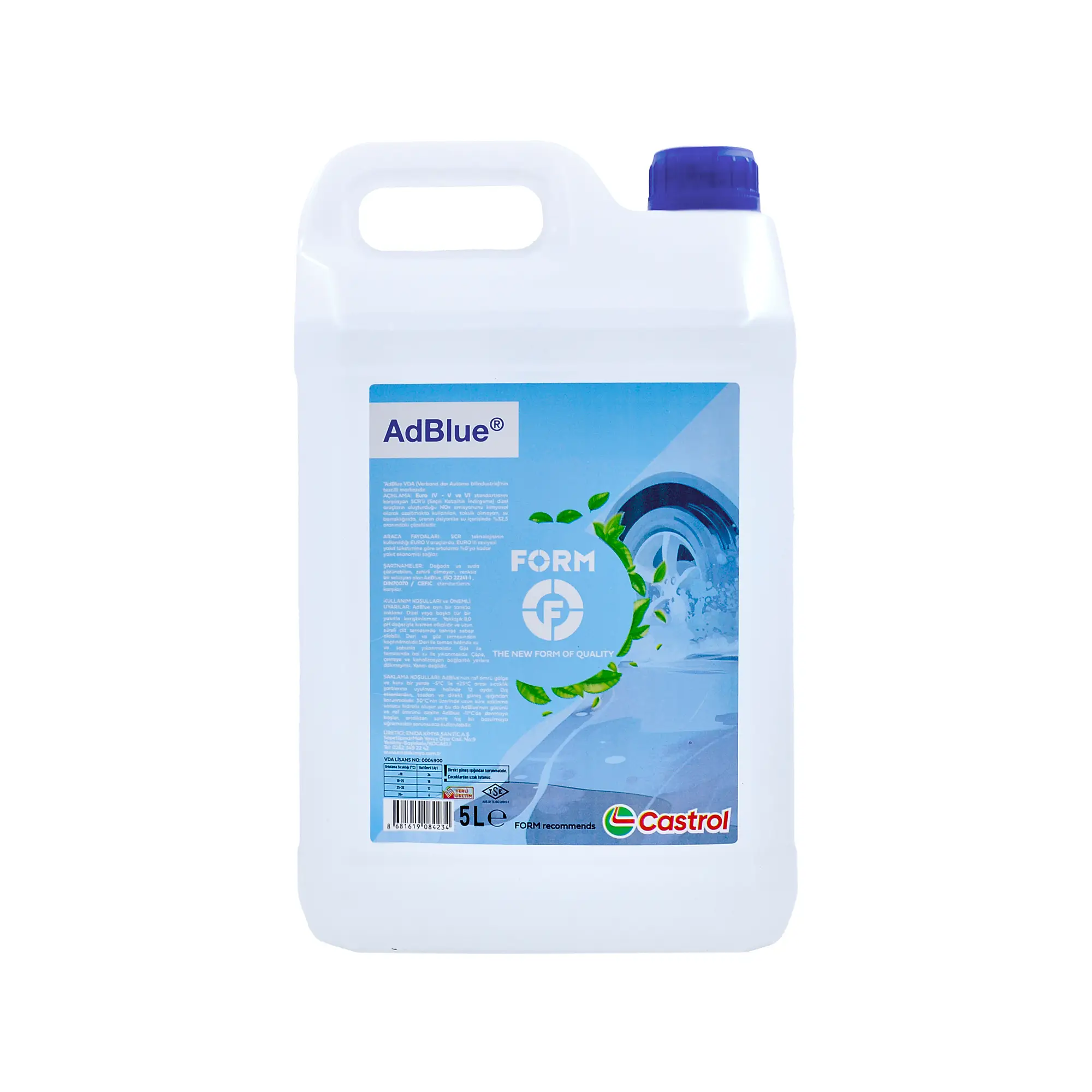 Form AdBlue Dizel Egzoz Emisyon Sıvısı 5 Litre VDA ve TSE Onaylı