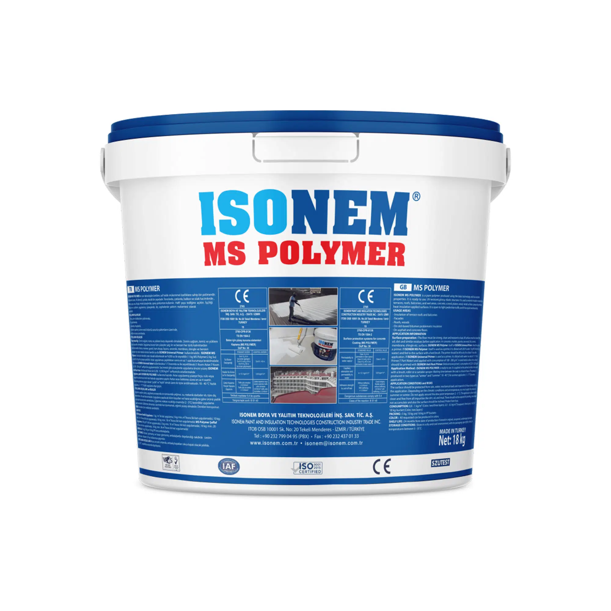 ISONEM MS POLYMER %300 Elastik Su Yalıtım Malzemesi Şeffaf 10 Kg